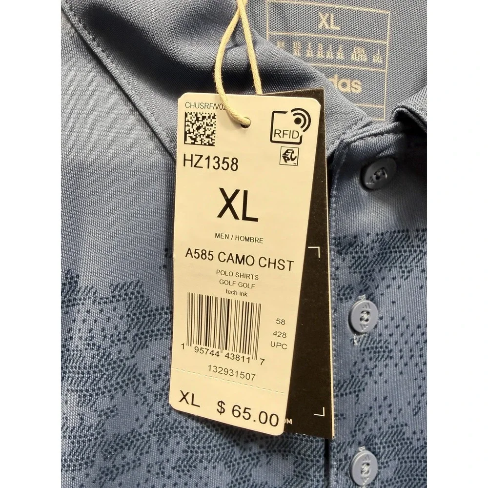 adidas Camo Chest Print Polo Shirt - Short Sleeve.
